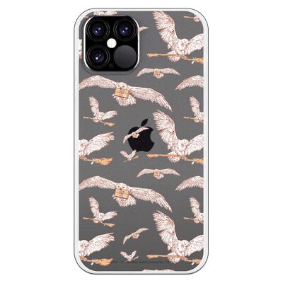 iPhone 12 or 12 Pro case with a design of Harry Potter Pattern Owls Clear