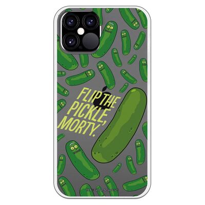 iPhone 12 or 12 Pro case with a Rick and Morty Flip Morty design