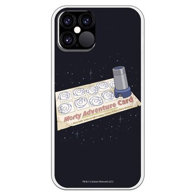 Carcasa iPhone 12 o 12 Pro con un diseño de Rick y Morty Adventure Card