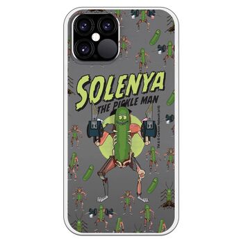 Coque pour iPhone 12 ou 12 Pro avec un design Rick et Morty Solenya Pickle Man 1