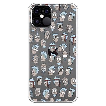 Coque pour iPhone 12 ou 12 Pro avec un design Rick et Morty Faces 1