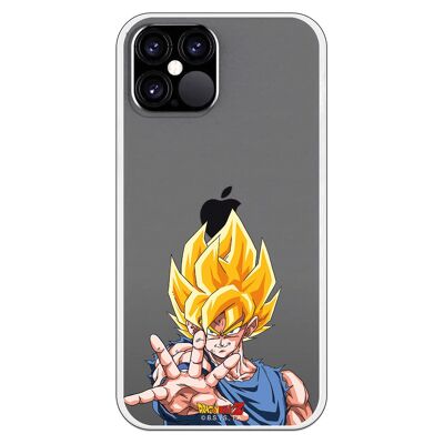 Coque pour iPhone 12 ou 12 Pro avec un design Dragon Ball Z Goku Super Saiyan