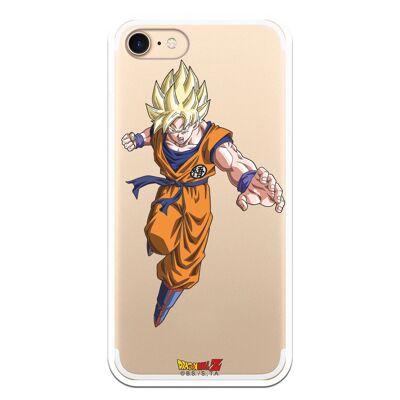 iPhone 7 oder iPhone 8 oder SE 2020 Hülle mit Dragon Ball Z Goku SS1 Frontal Design
