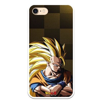 iPhone 7 or IPhone 8 or SE 2020 case with a Dragon Ball Z Goku SS3 Background design