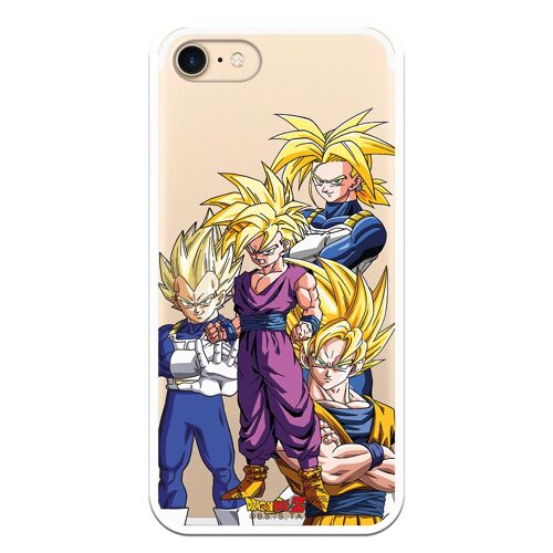 Carcasa iPhone 7 o IPhone 8 o SE 2020 con un diseño de Dragon Ball Z Goku Vegeta Gohan Trunks