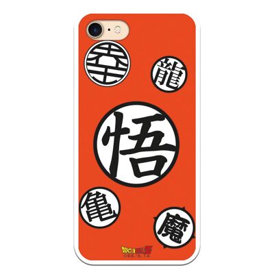 Coque pour iPhone 7 ou iPhone 8 ou SE 2020 avec un design Dragon Ball Z Symbols