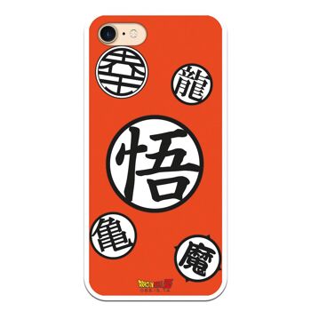 Coque pour iPhone 7 ou iPhone 8 ou SE 2020 avec un design Dragon Ball Z Symbols 1