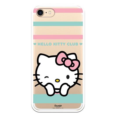iPhone 7 or IPhone 8 or SE 2nd case with a winking Hello Kitty club design