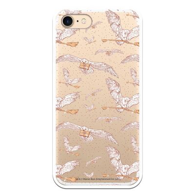 iPhone 7 or IPhone 8 or SE 2020 case with a design of Harry Potter Pattern Owls Clear