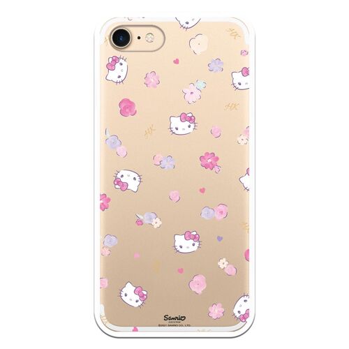 Carcasa iPhone 7 o IPhone 8 o SE 2020 con un diseño de Hello Kitty Patron Flower