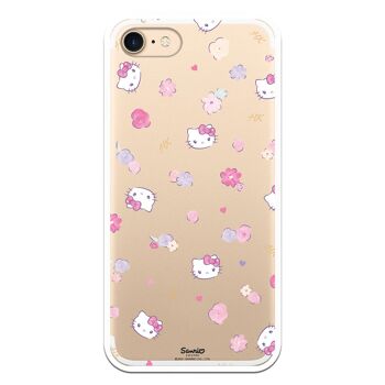 Coque pour iPhone 7 ou iPhone 8 ou SE 2020 avec un motif floral Hello Kitty 1