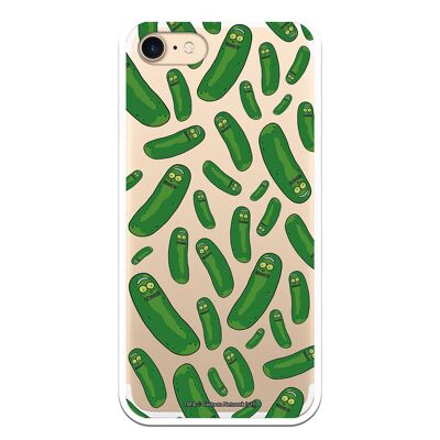 iPhone 7 oder iPhone 8 oder SE 2020 Hülle mit Rick and Morty Pickle Rick Pat Design