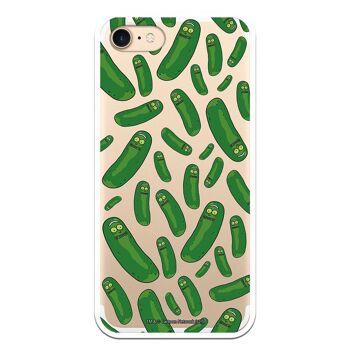 Coque pour iPhone 7 ou iPhone 8 ou SE 2020 avec un motif Rick et Morty Pickle Rick Pat 1