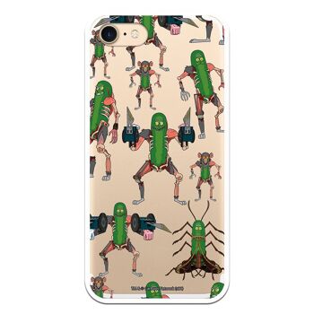 Coque pour iPhone 7 ou iPhone 8 ou SE 2020 avec un motif Rick et Morty Pickle Rick Animal 1