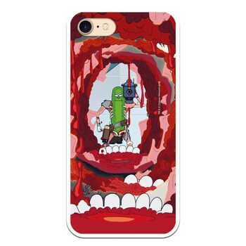 Coque pour iPhone 7 avec un design Rick et Morty Pickle Rick avec un design MATE TPU 1