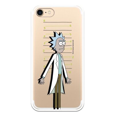 iPhone 7 case with a Rick and Morty Rick design with a TRANSPARENT TPU design