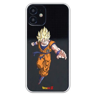 iPhone 12 Mini case with a Dragon Ball Z Goku SS1 Frontal design