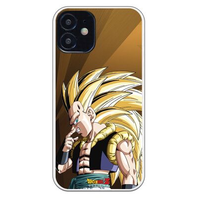 iPhone 12 Mini case with a Dragon Ball Z Gotenks SS3 design
