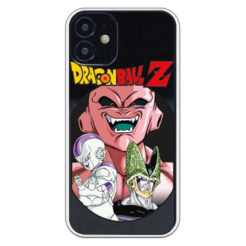 Coque pour iPhone 12 Mini avec un design de Dragon Ball Z Freeza Cell et Buu 1