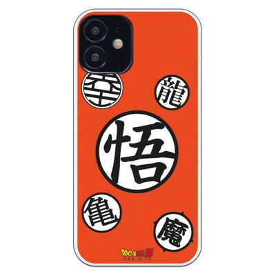 Custodia per iPhone 12 Mini con design Dragon Ball Z Symbols