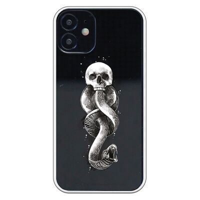 iPhone 12 Mini case with a Harry Potter Dark Mark design
