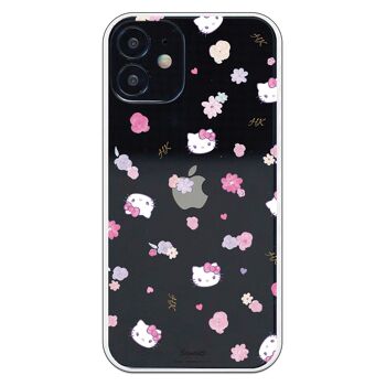 Coque pour iPhone 12 Mini avec un motif floral Hello Kitty 1