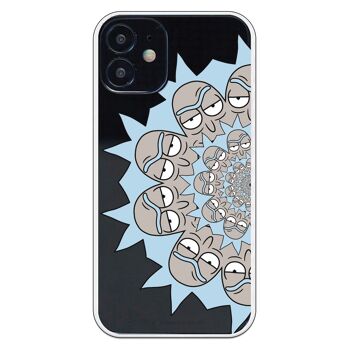 Coque pour iPhone 12 Mini avec motif Rick et Morty Half Rick 1