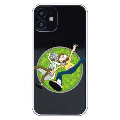 Carcasa iPhone 12 Mini con un diseño de Rick y Morty Acid