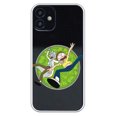 iPhone 12 Mini case with a Rick and Morty Acid design