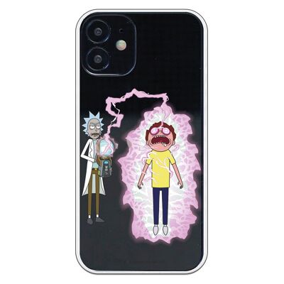 Cover per iPhone 12 Mini con design Rick and Morty Lightning