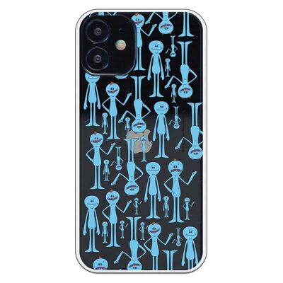 iPhone 12 Mini case with a Rick and Morty design Mr. Meeseeks look at me