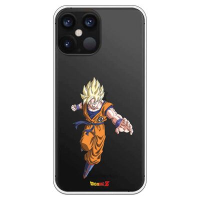 Custodia per iPhone 12 Pro Max con design frontale Dragon Ball Z Goku SS1