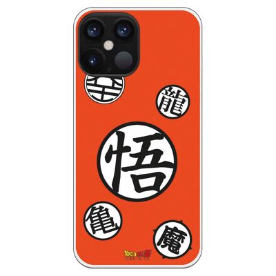 iPhone 12 Pro Max case with a Dragon Ball Z Symbols design