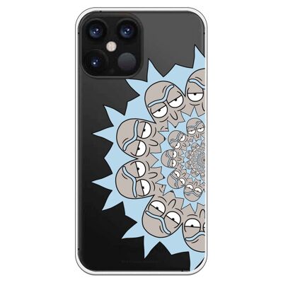 Custodia per iPhone 12 Pro Max con design Rick and Morty Half Rick