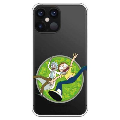 iPhone 12 Pro Max case with a Rick and Morty Acid design