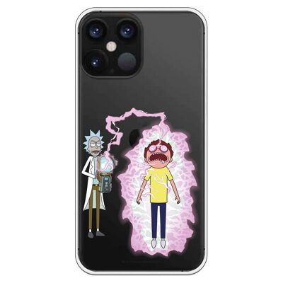 iPhone 12 Pro Max case with a Rick and Morty Lightning design