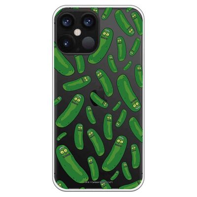 iPhone 12 Pro Max case with a Rick and Morty Pickle Rick Pat design
