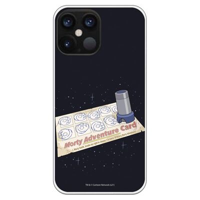 Carcasa iPhone 12 Pro Max con un diseño de Rick y Morty Adventure Card