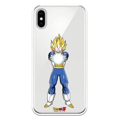 iPhone X or XS case with a Dragon Ball Z Vegeta Energia design