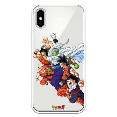 iPhone X or XS case with a Dragon Ball Z Multi-character design