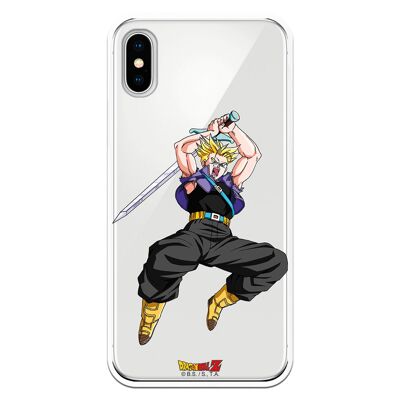 iPhone X or XS case with a Dragon Ball Z Future Trunks design