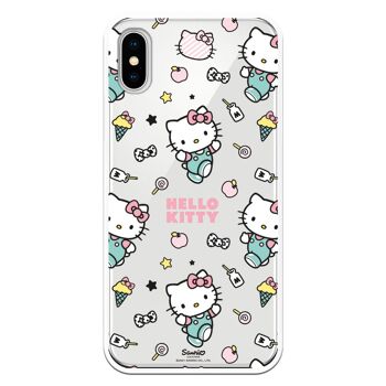 Coque pour iPhone X ou XS avec un design d'autocollants à motif Hello Kitty 1