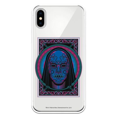 iPhone X or XS case with a Harry Potter Dark Mask design