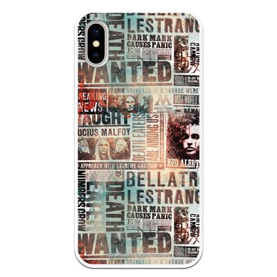 iPhone X or XS case with a Harry Potter Wanted design