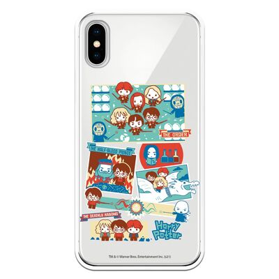 iPhone X or XS case with a Harry Potter Sketch design