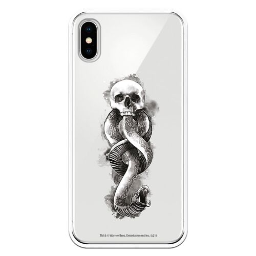 Carcasa iPhone X o XS con un diseño de Harry Potter Dark Mark