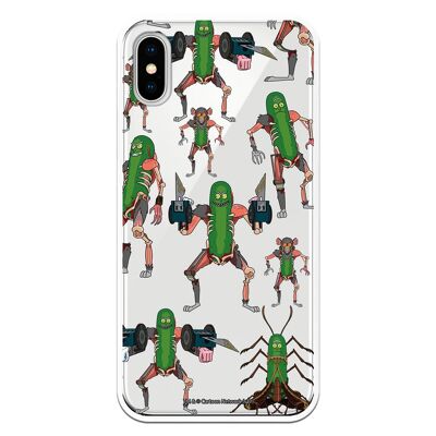 iPhone X oder XS Hülle mit Rick and Morty Pickle Rick Animal Design