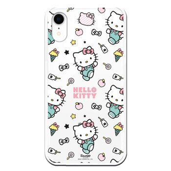 Coque pour iPhone XR avec un motif d'autocollants Hello Kitty 1