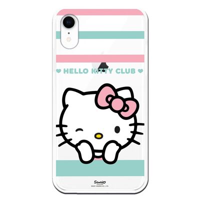 iPhone XR case with a winking Hello Kitty club design