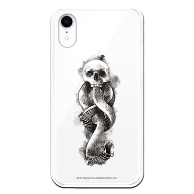 iPhone XR case with a Harry Potter Dark Mark design